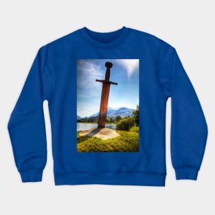 Blade of the Giants, Llanberis, Wales Crewneck Sweatshirt